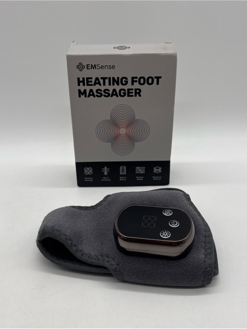 Emsense Heated Foot Massager XBL-8688B Triple Therapy Foot Massager Open Box